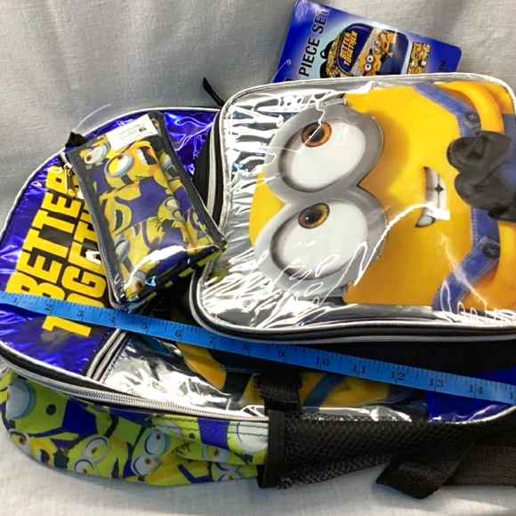 NWT MINIONS Rise of Gru Officially Licensed Despicable Me 5 Piece Backpack Set - Picture 10 of 15